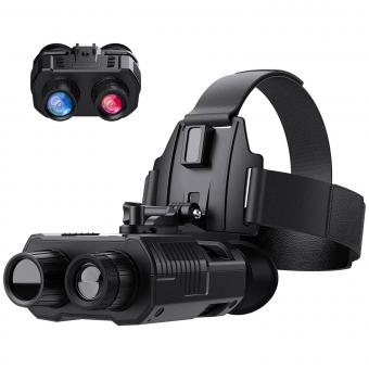 NV8000 Adult Digital HD Infrared Night Vision Binoculars: 4x Zoom, Hands-Free Head-Mounted, 984ft Visual Range in Total Darkness, Ideal for Hunting and Wildlife Monitoring