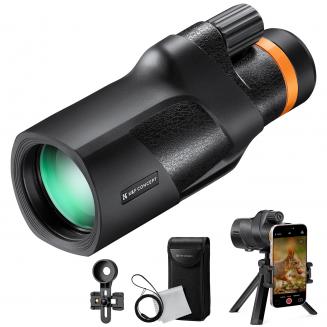 12x50 HD Prism Monokular Teleskop für Handy，IP68 Staubdicht Wasserdicht Teleskop Monokular Sope, Handyhalterung Monokular für Vogeljagd, Jagd, Wildlife Secenery