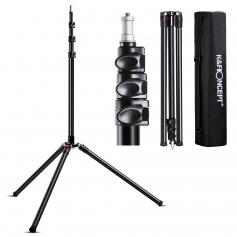 K&F Concept Heavy Duty Light Stand, Adjustable Height with Maximum 90.5"/2.3m, Aluminum Magnesium Alloy