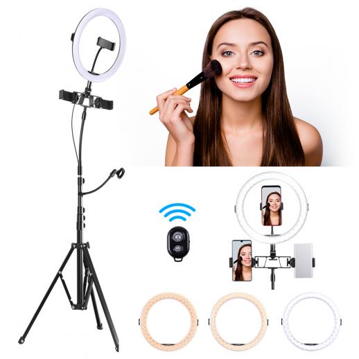 LED Selfie Ring Light Avec Trépied Stand Dimmable Lampe - Temu France
