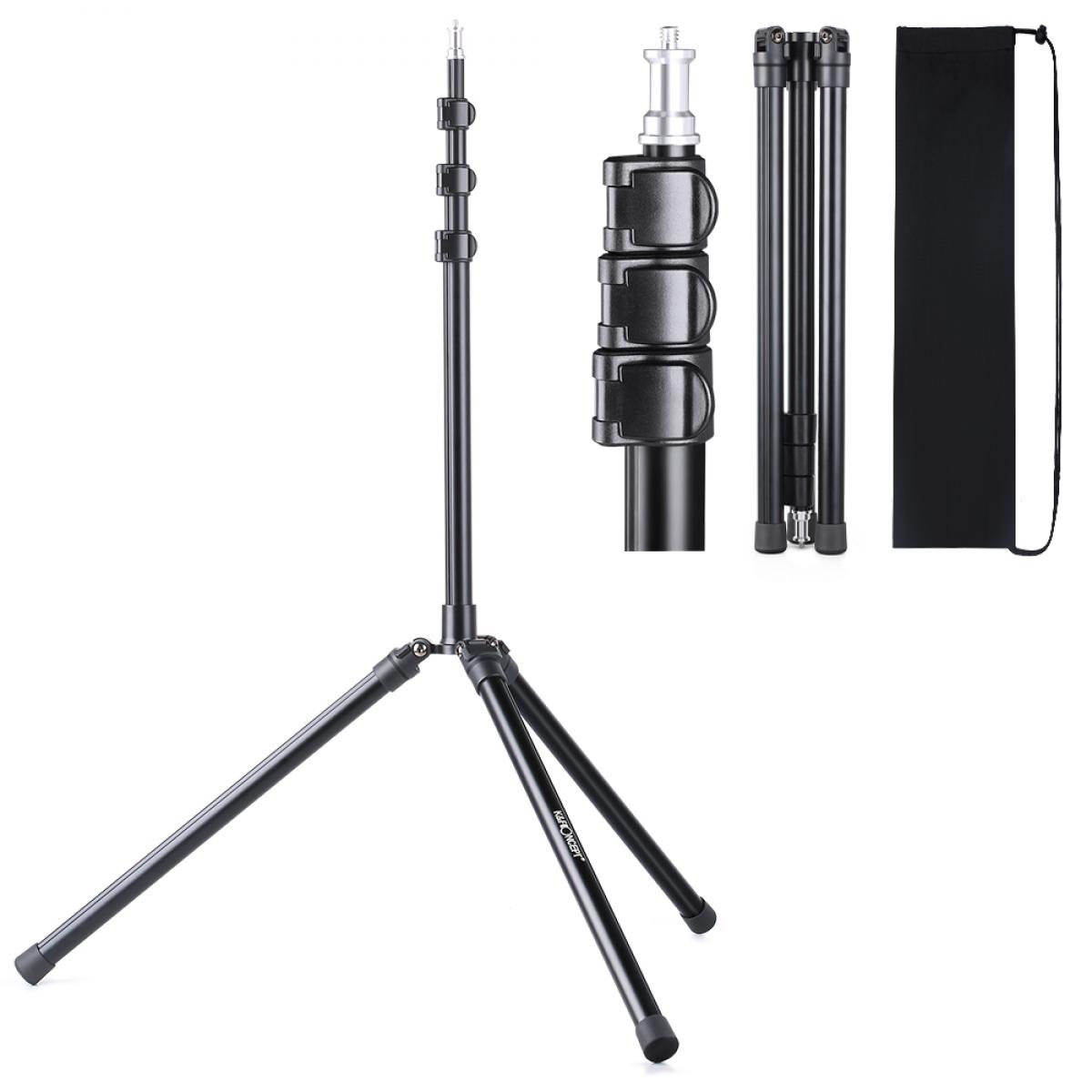 K&F Concept 78,75 Inch Aluminium Fotografie/Videostatief voor Reflectoren, Softboxen, Lampen, Paraplu's en Achtergronden