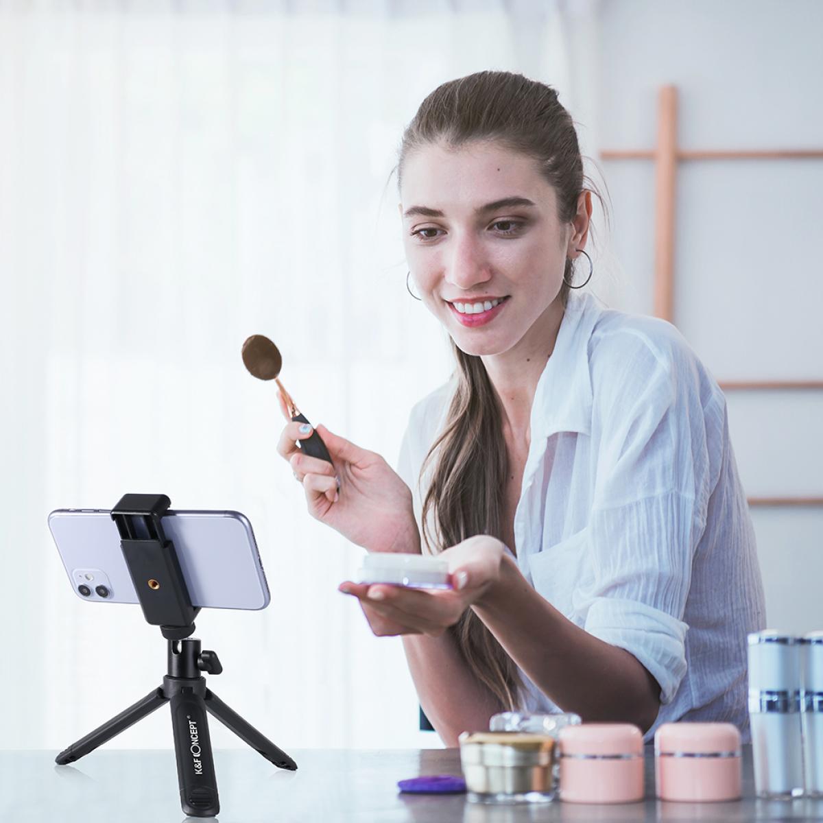 Anello per selfie da 11 '' con supporto per telefono per videocamera Vlog Video Smartphone YouTube per autoripresa