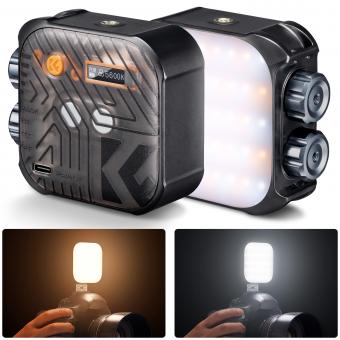 Dual Color Temperature Portable Photography Vedio Fill Light 2500K-9900K Color Temperature Adjustment Built-in 2000mAh Battery 15 Light Effects Adjust Light Improve Lighting Conditions (Black)