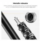 Supporto per luce pieghevole in alluminio K&F CONCEPT da 2,0 m con vite da 1/4" e borsa – per luci ad anello, softbox, ecc.