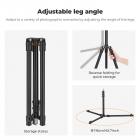 Statyw oświetleniowy K&F CONCEPT 2,0 m aluminiowy składany ze śrubą 1/4" i torbą – do oświetlenia pierścieniowego, softboxów itp.