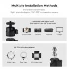 K&F CONCEPT 37–90 cm C-klemme skrivebordsstativ med kulehode, lysstativadapter og telefonholder, kompatibel med kameraer, LED-lys, smarttelefoner, ideell for videoopptak, direktestrømming