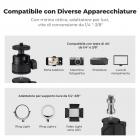 Supporto da tavolo K&F CONCEPT con morsetto a C da 37–90 cm (confezione da 2) con testa a sfera, adattatore per supporto luce e supporto per telefono, compatibile con fotocamere, luci LED, smartphone, ideale per registrazioni video e streaming live