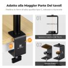 Supporto da tavolo K&F CONCEPT con morsetto a C da 37–90 cm (confezione da 2) con testa a sfera, adattatore per supporto luce e supporto per telefono, compatibile con fotocamere, luci LED, smartphone, ideale per registrazioni video e streaming live