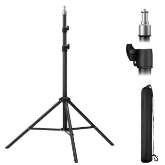 Support d'éclairage de photographie K&F CONCEPT 2 m/78,8'', support en métal portable avec sac de rangement et vis 1/4", adapté aux éclairages de photographie, aux anneaux lumineux, aux boîtes à lumière, etc.