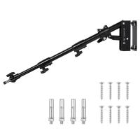 K&F Concept 1M Wandmontage Dreieckiger Boom Arm, Alu Auslegerarm 180° Rotation Wall Mount Galgen für Fotografie Streaming Video Aufnahme,mit 3/8" 1/4" Gewinde Universal Adapter,3-10KG Tragend