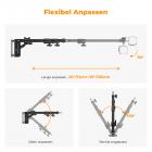 K&F Concept 1M Wandmontage Dreieckiger Boom Arm, Alu Auslegerarm 180° Rotation Wall Mount Galgen für Fotografie Streaming Video Aufnahme,mit 3/8" 1/4" Gewinde Universal Adapter,3-10KG Tragend