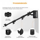 K&F Concept 1M Wandmontage Dreieckiger Boom Arm, Alu Auslegerarm 180° Rotation Wall Mount Galgen für Fotografie Streaming Video Aufnahme,mit 3/8" 1/4" Gewinde Universal Adapter,3-10KG Tragend