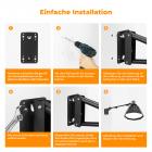 K&F Concept 1M Wandmontage Dreieckiger Boom Arm, Alu Auslegerarm 180° Rotation Wall Mount Galgen für Fotografie Streaming Video Aufnahme,mit 3/8" 1/4" Gewinde Universal Adapter,3-10KG Tragend