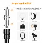 K&F CONCEPT Braccio a braccio triangolare montato a parete 39.37"/100cm - Regolabile a 180° per luci ad anello, illuminazione video, fotocamere e softbox