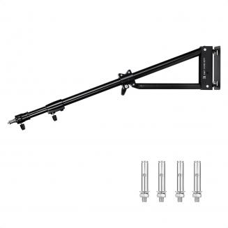 Bras triangulaire mural K&F CONCEPT 130 cm (51,18") – Réglable à 180° pour éclairage annulaire, éclairage vidéo, caméras et softboxes