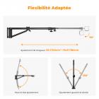 K&F Concept 1.8M Wandmontage Dreieckiger Boom Arm, Alu Auslegerarm 180° Rotation Wall Mount Galgen für Fotografie Streaming Video Aufnahme,mit 3/8" 1/4" Gewinde Universal Adapter,3-10KG Tragend