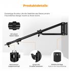 K&F Concept 1.8M Wandmontage Dreieckiger Boom Arm, Alu Auslegerarm 180° Rotation Wall Mount Galgen für Fotografie Streaming Video Aufnahme,mit 3/8" 1/4" Gewinde Universal Adapter,3-10KG Tragend
