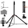 K&F Concept Stativo pieghevole in alluminio da 2,6 m – Testa a sfera, supporto per telefono/tablet, borsa