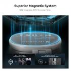 K&F CONCEPT Magnetisk Telefon LED-lys: Sammenklappelig Selfie-lys med Makeupspejl, 3000K-6500K Dæmpbar Vlog-fyldlys til iPhone, Videoopkald og Makeup (Hvid)