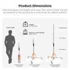 K&F CONCEPT Soporte de iluminación resistente de acero inoxidable de 3,05 m (10 pies): soporte en C con ruedas universales, bolsa de arena y patas ajustables para softboxes, flashes e iluminación fotográfica.