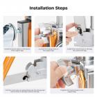 K&F CONCEPT Soporte de iluminación resistente de acero inoxidable de 3,05 m (10 pies): soporte en C con ruedas universales, bolsa de arena y patas ajustables para softboxes, flashes e iluminación fotográfica.