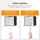 K&F CONCEPT 16"/40cm Professional Photo Studio Light Box: Portable Folding Photography Tent Kit with 6 Color Backdrops for Small-Medium Product Shoots