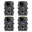 4PCS Wildlife Trail Camera with Night Vision 0.5S Trigger Motion Activated 16MP 1080P IP65 Waterproof Hunting Camera for Outdoor & Home security | HC-801A	