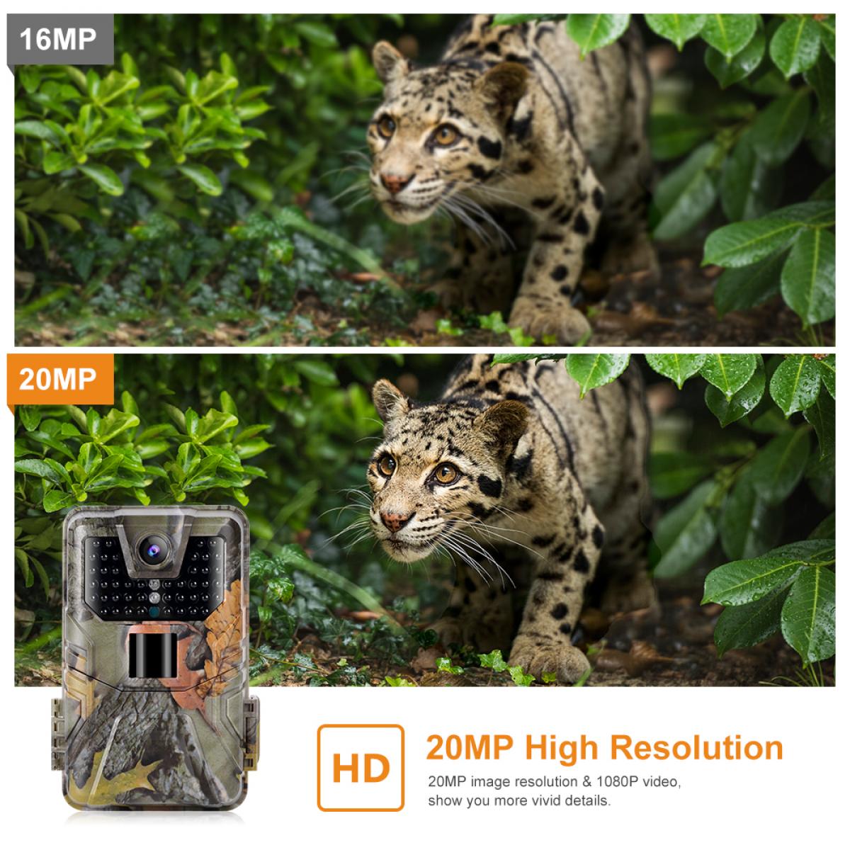 2.7K 36MP Wildlife camera, 940nm Trail Camera con Visione notturna a infrarossi, 0,2s Fototrappola per esterni fotocamera da caccia animale,Adatto per la sicurezza esterna e domestica 4pcs HC-900A