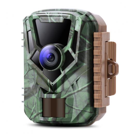 Luckxing Mini Wildkamera 16MP 1080P IP66 Wasserdicht HD Wildkamera Fotofalle IR LEDs Nachtsicht Bewegungsmelder 0,5s Schnelle Trigger steuern Nachtsicht Wildkamera Und Heimüberwachung 
