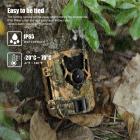 DL201 16MP 1080P Trail Camera с 32 ГБ SD-картой 0,4 с Время срабатывания HD Наружная водонепроницаемая игровая камера Инфракрасное ночное видение