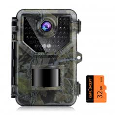 2.7K 20MP/0.2s Trigger Hunting Camera con IP66 Waterproof Sturdy e 120° Wide Flash Range per il monitoraggio della fauna selvatica ( scheda di memoria SD da 32 GB gratuita)