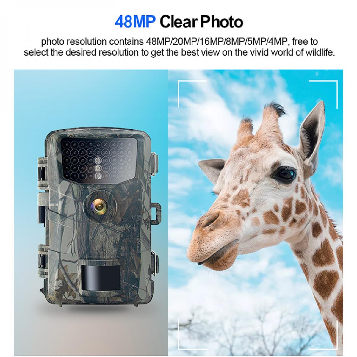 Wildlife Camera 48MP 4K Trail Camera with Night Vision 0.3S Motion