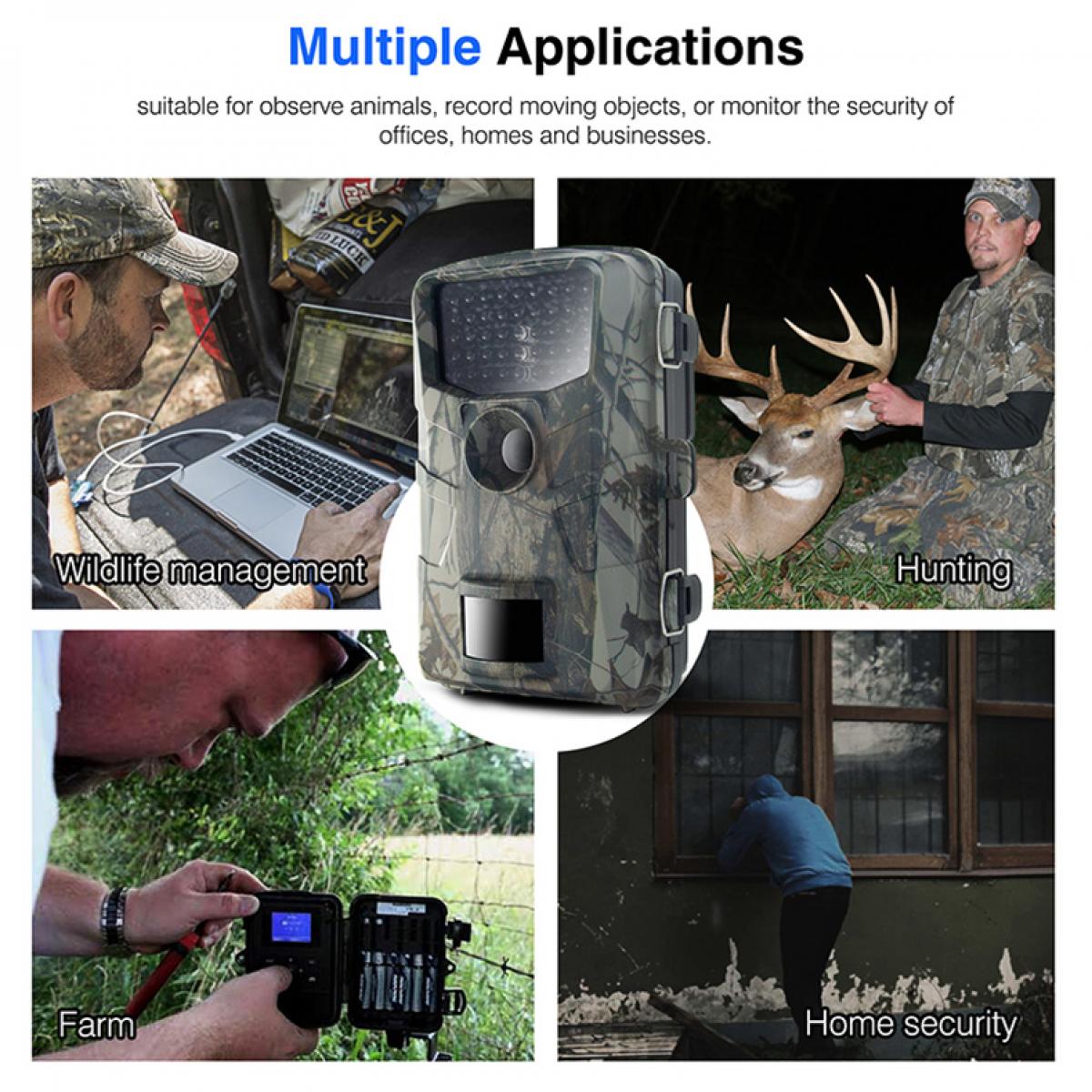 Wildlife Camera 48MP 4K Trail Camera with Night Vision 0.3S Motion