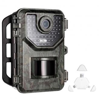 Cámara de Caza 2,7K 20MP 0,2s Disparo Impermeable IP66 + 3 en 1 Lector de Tarjeta