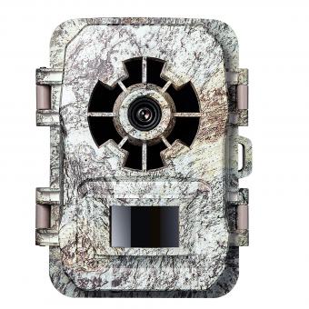 Wildlife Trail Camera with Night Vision 0.2S Trigger Motion Activated 24MP 1296P IP66 Waterproof Hunting Camera for Outdoor & Home security | white rock color
