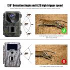 2.7K 16MP Wildlife camera con visione notturna, 0.2S Trigger Trail Camera, telecamera da caccia impermeabile IP66 per la sicurezza domestica e all'aperto+SD TF 3 in 1 Card Reader