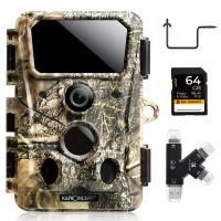 Videocamera di tracciamento 4K 30MP Videocamera da gioco WiFi Videocamera da gioco con angolo di 120° Trigger da 0,2 secondi Visione notturna nitida con 850nm 36 Luce a infrarossi 65 piedi, IP66 Impermeabile con scheda SD 64G e set combinato di lettori di Videocamera di tracciamento 4K 30MP Videocamera da gioco WiFi Videocamera da gioco con angolo di 120° Trigger da 0,2 secondi Visione notturna nitida con 850nm 36 Luce a infrarossi 65 piedi, IP66 Impermeabile con scheda SD 64G e set combinato di lettori di