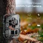 24MP 1296P/30fps Wildlife Trail Camera, movimento 120° Wide Angle Motion, Ultima Sensor View Schermo da 2 pollici, 0.2s Trigger Fototrappola, IP66 Waterproof Night Camera Maple leaf con scheda SD da 64 GB