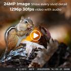 24MP 1296P/30fps Wildlife Trail Camera, movimento 120° Wide Angle Motion, Ultima Sensor View Schermo da 2 pollici, 0.2s Trigger Fototrappola, IP66 Waterproof Night Camera Maple leaf con scheda SD da 64 GB