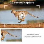 24MP 1296P/30fps Wildlife Trail Camera, movimento 120° Wide Angle Motion, Ultima Sensor View Schermo da 2 pollici, 0.2s Trigger Fototrappola, IP66 Waterproof Night Camera Maple leaf con scheda SD da 64 GB