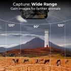 24MP 1296P/30fps Wildlife Trail Camera, movimento 120° Wide Angle Motion, Ultima Sensor View Schermo da 2 pollici, 0.2s Trigger Fototrappola, IP66 Waterproof Night Camera Maple leaf con scheda SD da 64 GB