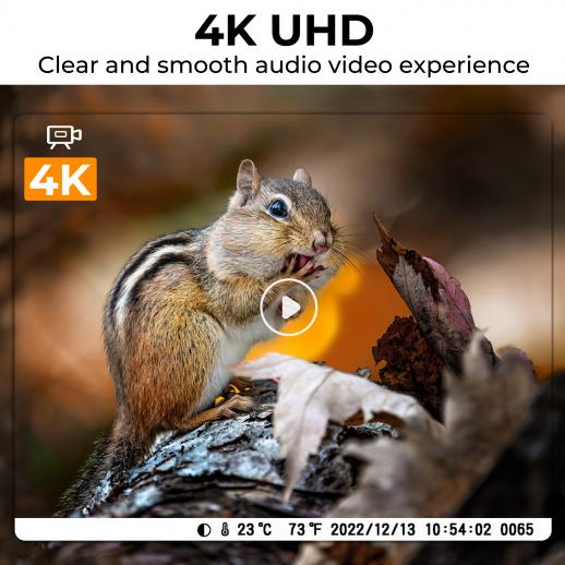 Caméra de chasse 4K caméra animalière WiFi bluetooth 32MP avec angle de  détection 120° et déclencheur 0,2s étanche IP66 - K&F Concept