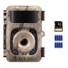 4K trail camera 48MP WiFi Bluetooth game camera 120° detection angle Starlight night vision 0.2S trigger IP66 waterproof With U3 64GB SD card and 8 batteries For wildlife monitoring Bark colour