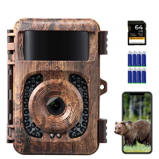 Caméra de chasse 4K caméra animalière WiFi bluetooth 32MP avec