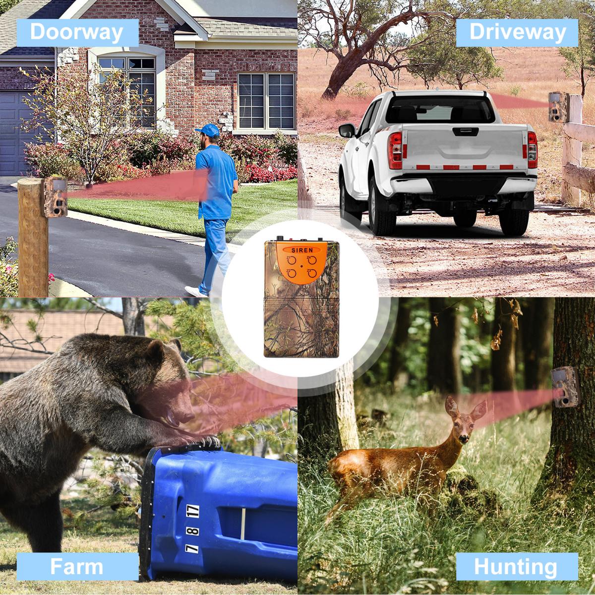 1/4 mile long range hunting camera with wireless alarm with battery and 64G card K&F Concept