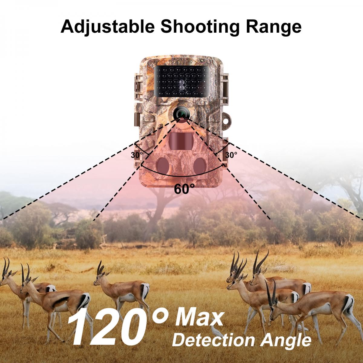 1/4 mile long range hunting camera with wireless alarm with battery and