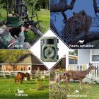 Fotocamera per fauna selvatica 4K 48 MP con sensore di movimento Visione notturna Obiettivo grandangolare Velocità di attivazione 0,2 secondi Intervallo PIR 2 secondi Cintura impermeabile IP66 Scheda SD da 64 GB e 8 batterie AA Colore del fogliame