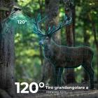 Fotocamera per fauna selvatica 4K 48 MP con sensore di movimento Visione notturna Obiettivo grandangolare Velocità di attivazione 0,2 secondi Intervallo PIR 2 secondi Cintura impermeabile IP66 Scheda SD da 64 GB e 8 batterie AA Colore del fogliame