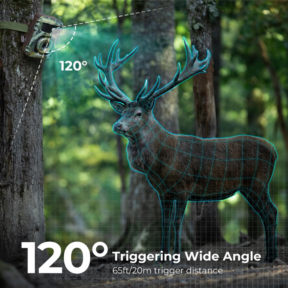 K&F Concept Wildlife Camera with Motion Sensor Night Vision Wide Angle