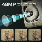 4K 48MP Wildlife Camera con sensore di movimento Visione notturna Obiettivo grandangolare 0.2s Trigger Speed 2s Intervallo PIR IP66 Impermeabile con scheda SD da 64 GB e 8 batterie AA Bark Color